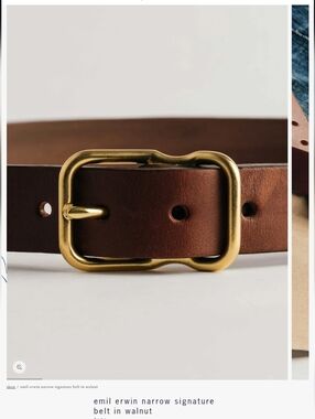 Emil Erwin Dark Narrow Brown Signature Belt